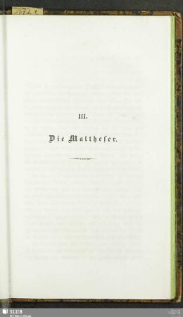 III. Die Maltheser