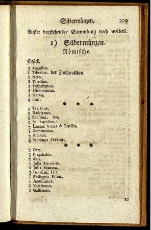 Silbermünzen.