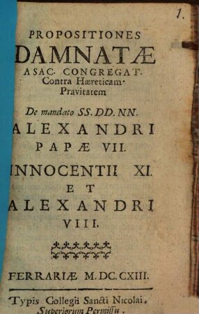 Propositiones damnatae contra Haereticam Pravitatem