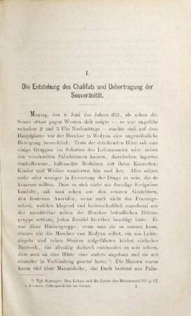 Culturgeschichte des Orients unter den Chalifen, 1
