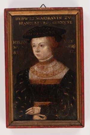 Miniaturporträt der Markgräfin Hedwig von Brandenburg-Ansbach, geb. Herzogin von Münsterberg-Oels
