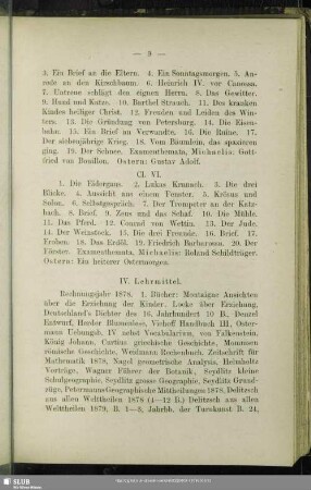 IV. Lehrmittel
