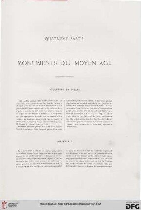 Quatrième partie: Monuments du Moyen Age
