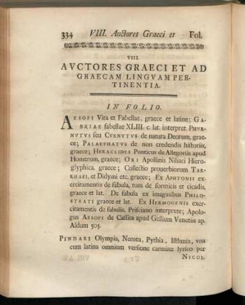 VIII. Avctores Graeci Ad Graecam Lingvam Pertinentia.