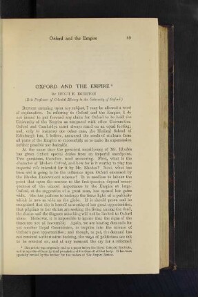 Oxford and the Empire