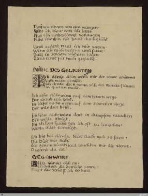 Nähe des Geliebten