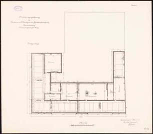Kunstgewerbe- und Handwerkerschule, Berlin-Charlottenburg: Grundriss Dachgeschoss 1:100