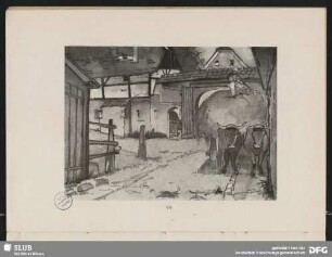 Erntewagen im Gutshof