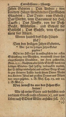 Wovon handelt das Erste Häuptstück?