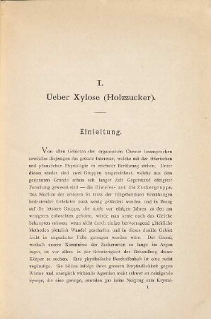 Ueber Xylose (Holzzucker)