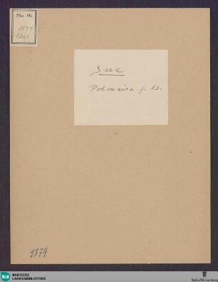 Polonaises - Don Mus.Ms. 1874 : pf; F