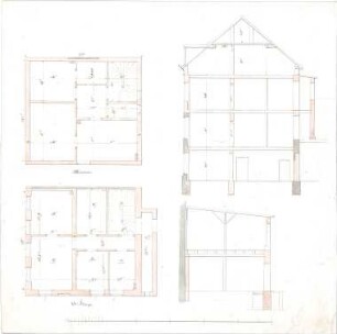 Reiffenstuel, Michael; Gebäudeentwürfe - Grundriss Zwischengeschoss, Grundriss 2. OG