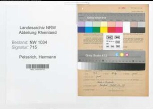 Entnazifizierung Hermann Peissrich , geb. 23.01.1889 (Veterinaer)