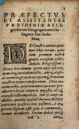 Hvgonis De S. Victore, Vt putatur a nonnullis, De Clavstro Animae Liber Primvs : A Parthenia Dilingana Religiosorvm Congregatione suis Sodalibus Xenij nomine donatus ...