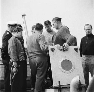 Greifswald-Wieck. Tauchsportausbildung an der GST-Marineschule „August Lütgens“ (Zentrale vormilitärisch-maritime Ausbildungsstätte der Gesellschaft für Sport und Technik)