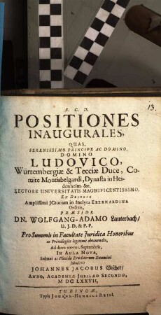 Positiones inaugurales