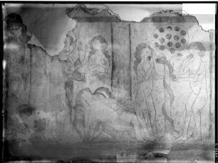 Oberschüpf Wehrkirche Wandmalerei Schöpfungsgeschichte Adam und Eva (um 1300)