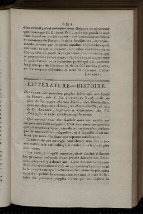 Littérature-Histoire.