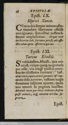 [Epistola LXI. - LXX.]