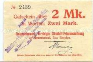Hermsdorf, Steinkohlenwerk, 2 Mark