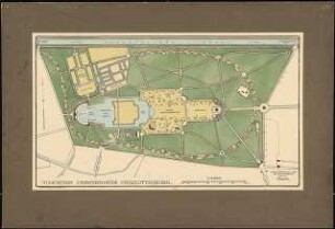 Volkspark Jungfernheide, Berlin-Charlottenburg: Grundriss der Gesamtanlage 1:4000, Maßstabsleiste