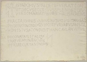 Inschrift einer Graburne in San Cesareo de Appia in Rom (?)