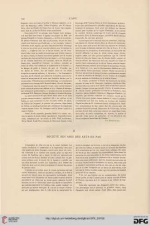 Les expositions de province, [2]: Société des Amis des Arts de Pau
