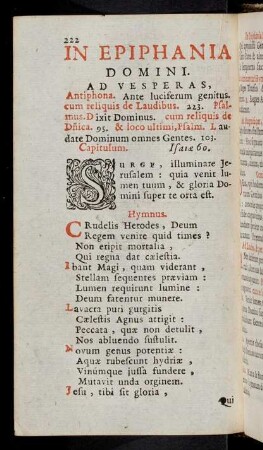 222-234, In Epiphania Domini ad Vesperas