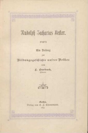 Rudolph Zacharias Becker