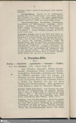4. Dresden - Bilin : über Dohna - Glashütte - Lauenstein - Graupen - Teplitz