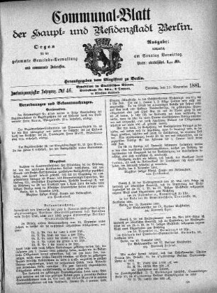 1881,46: No. 46, 13. November 1881