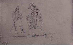 Selbstbildnis mit Bruder Woldemar, Edmund zeichnend