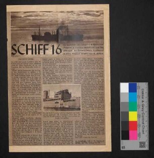 "Schiff 16" Auszug, Publikation unbekannt