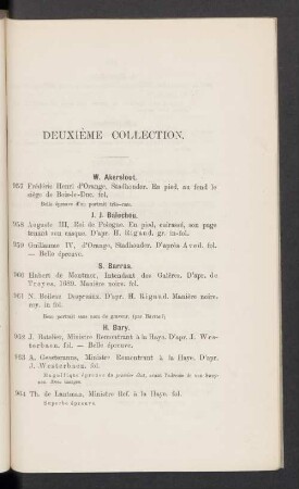 Deuxième collection