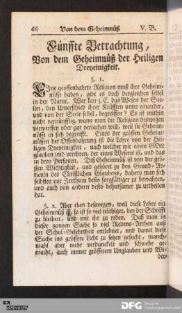 Fünffte Betrachtung.