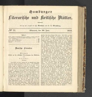 Nummer 77. Mittwoch, den 26. Juni