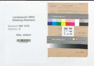 Entnazifizierung Johann Abts , geb. 00.00.0000 (Polizist)