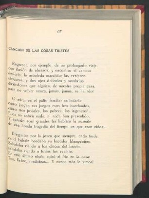 Canción de las cosas tristes