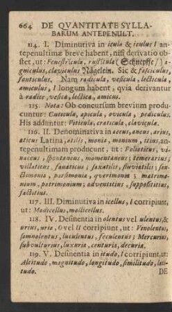 De Quantitate Syllabarum Antepenult.