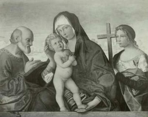 Maria mit dem Kind zwischen Petrus und der hl. Helena
