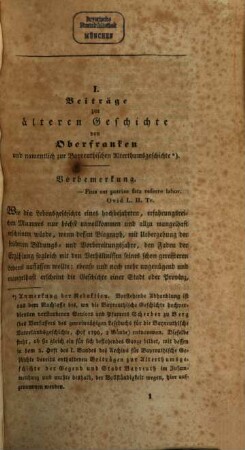 Archiv für Geschichte und Altertumskunde von Oberfranken. 1. 1838/41