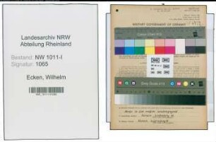 Entnazifizierung Wilhelm Ecken , geb. 28.05.1920 (Schlosser)