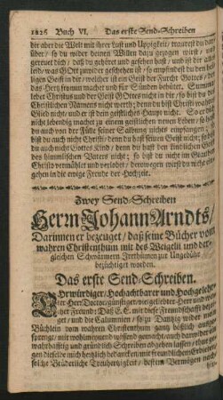 Das erste Send-Schreiben