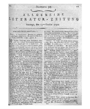 Annalen der Staatsarzneykunde. Bd. 1, St. 2. Hrsg. von J. D. Metzger. Züllichau: Frommann 1790