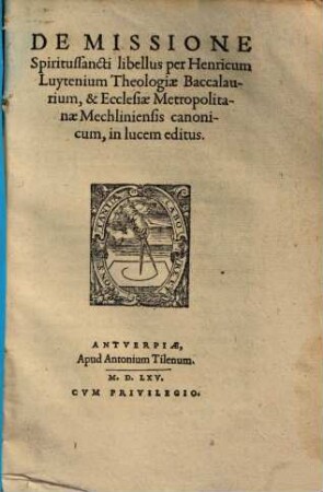 De Missione Spiritussancti libellus