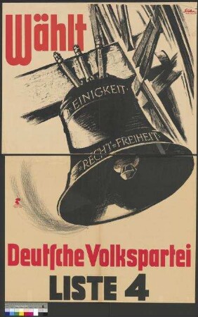 Wahlplakat der DVP zur Reichstagswahl am 20. Mai 1928
