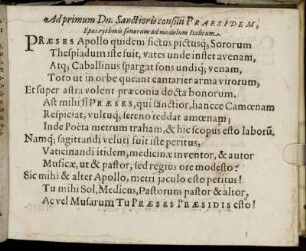 Ad primum Dn. Sanctioris consilii Praesidem ...