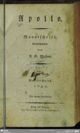 1794,Mai: Apollo : Monatschrift