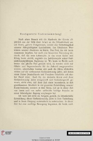 Hochgeehrte Festversammlung!