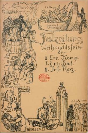 Festzeitung : Weihnachtsfeier der II. Ers. Komp., I. Ers. Bat., II. Inf. Reg.